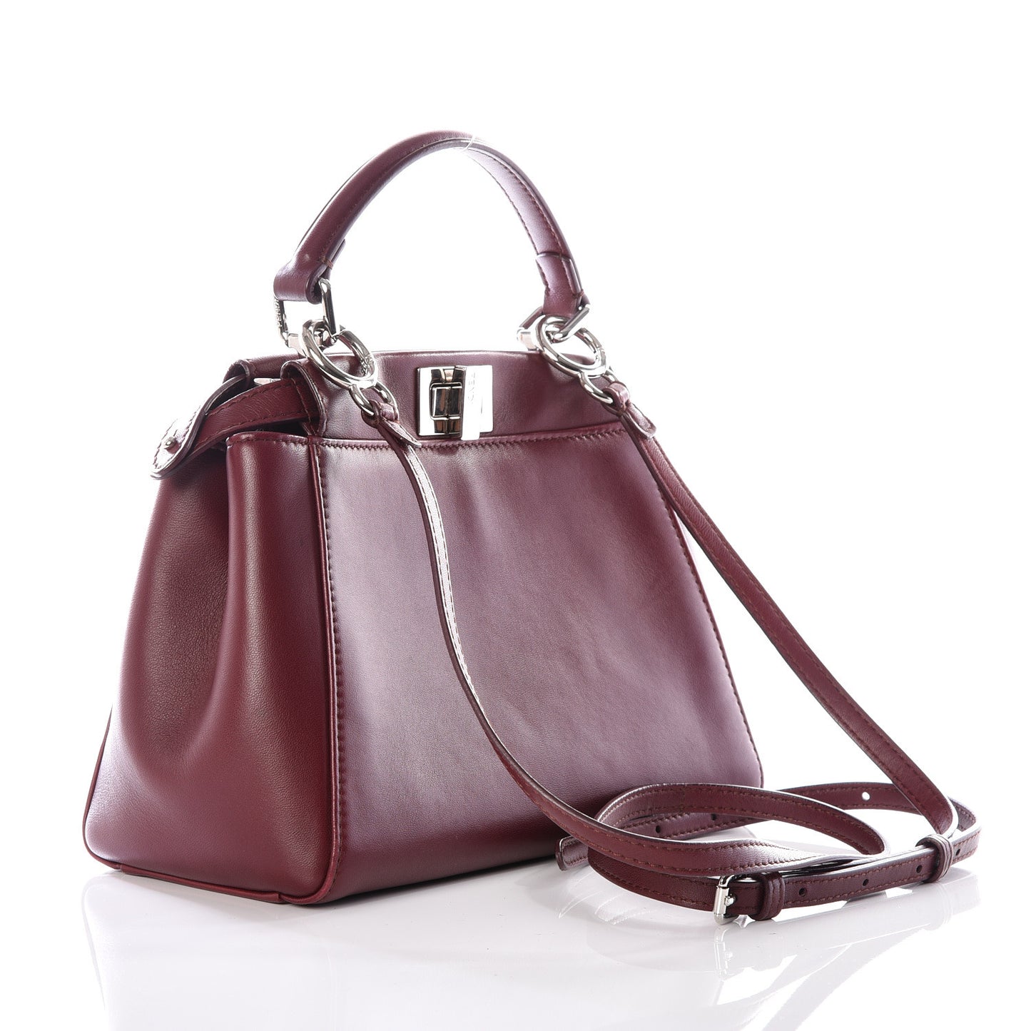 Nappa Mini Peekaboo Iconic Satchel Bordeaux