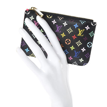 Louis Vuitton Monogram Multicolor Key Pouch Black Grenade 2 of 8