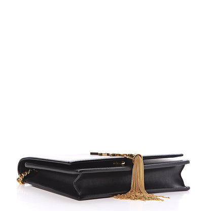 Saint Laurent Smooth Calfskin Classic Monogram Kate Tassel Chain Wallet Black 4 of 16
