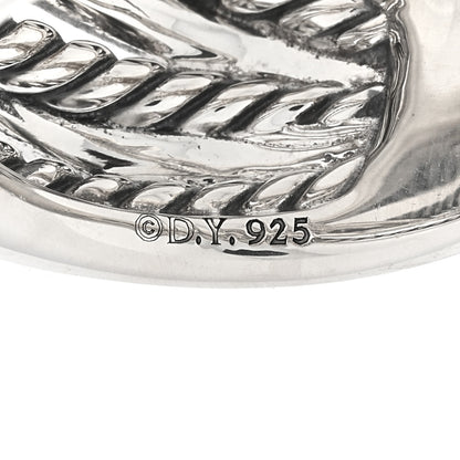 David Yurman Sterling Silver 18mm Wide Crossover Cable Ring 58 8.25 4 of 4