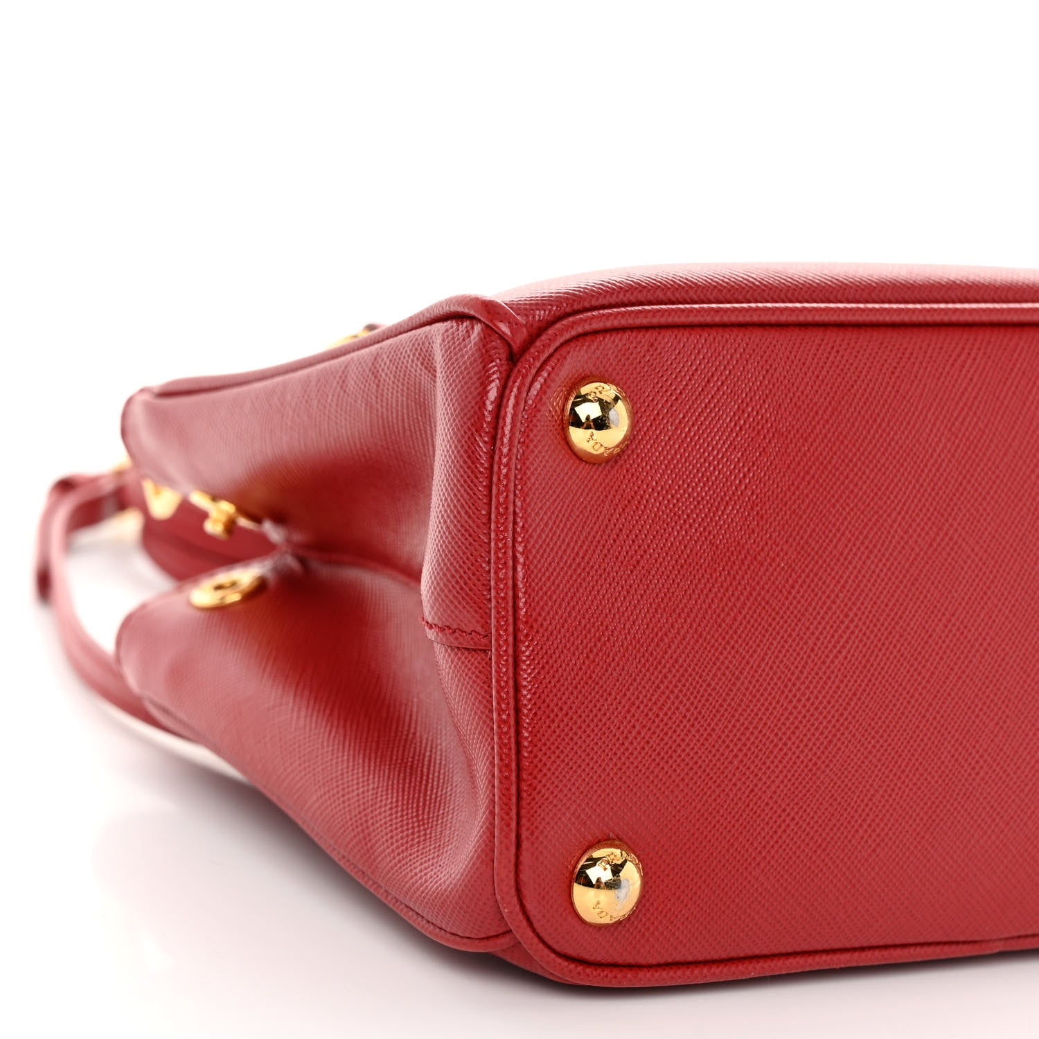 Prada Saffiano Micro Galleria Double Zip Tote Fuoco 8 of 9