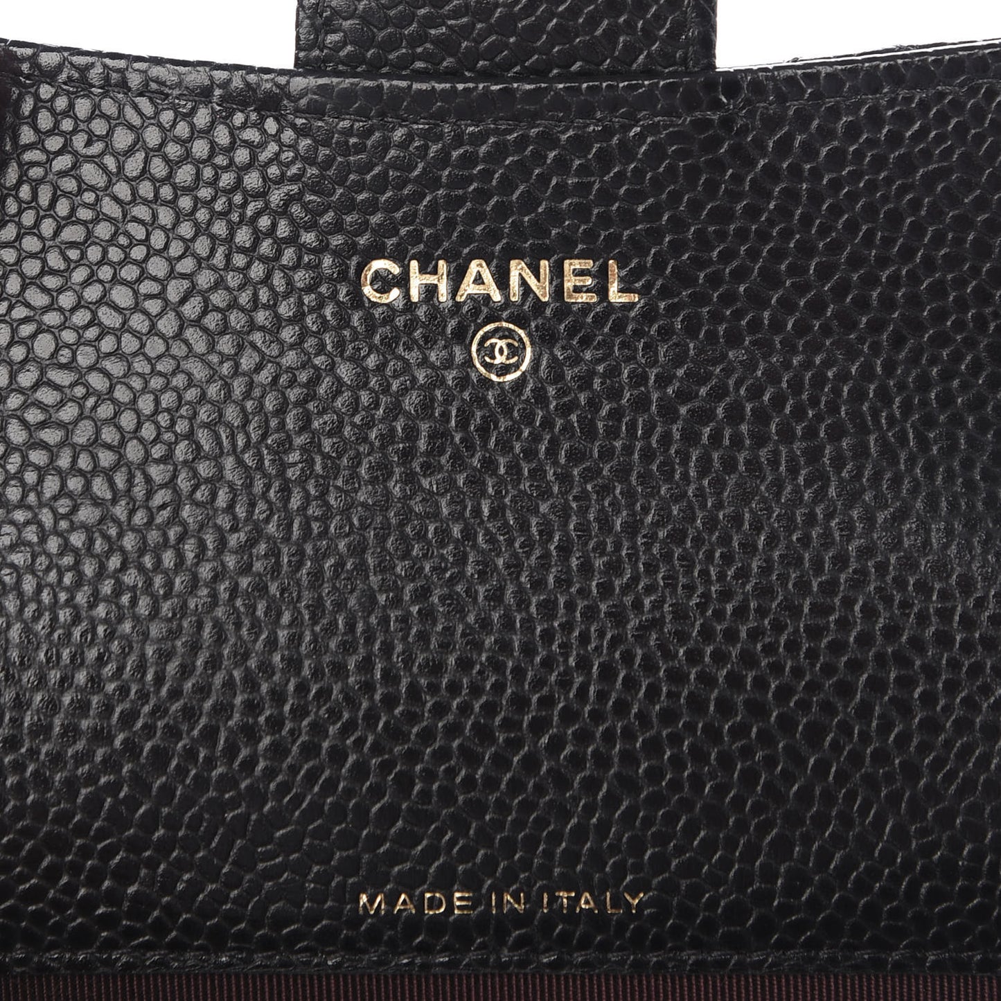 Caviar Quilted Flap Card Holder Black