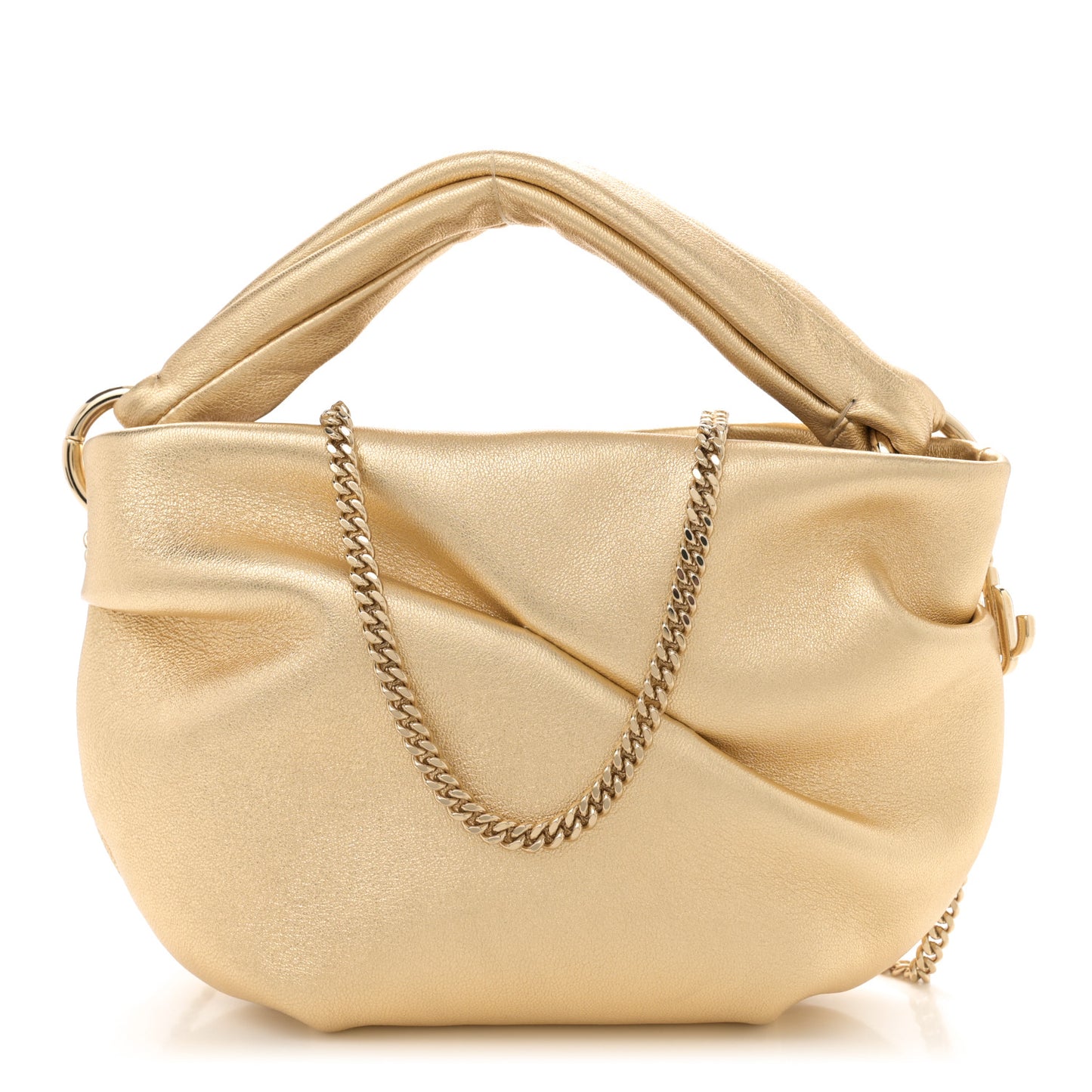 Metallic Lambskin Bonny Shoulder Bag Gold