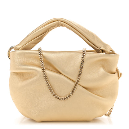 Jimmy Choo Metallic Lambskin Bonny Shoulder Bag Gold 1 of 11