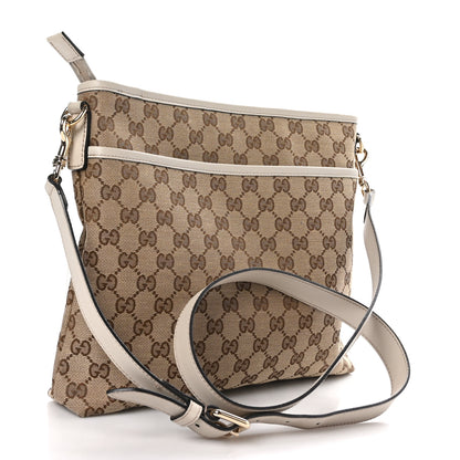 Gucci Monogram Medium Flat Messenger Bag Off White 3 of 9