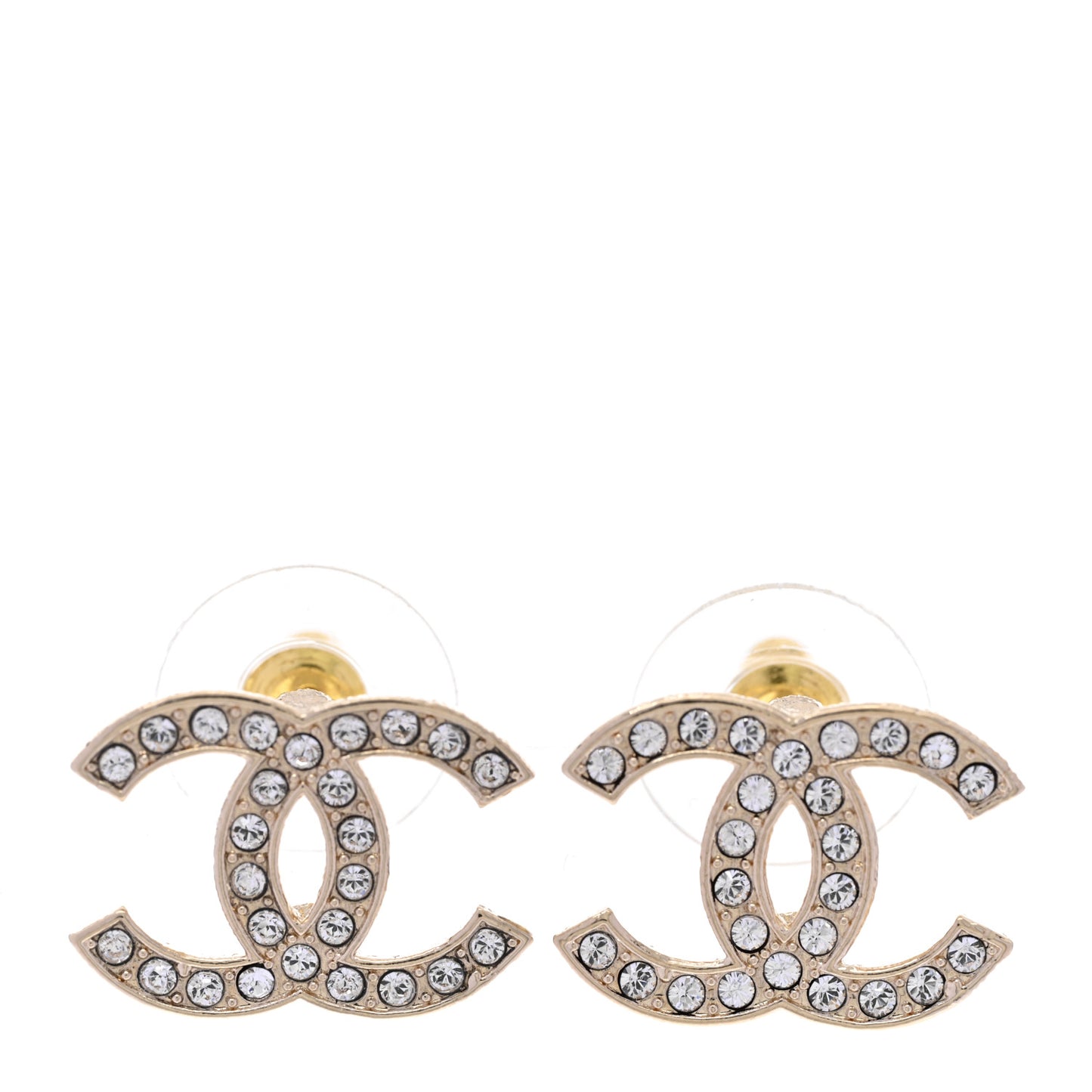 Crystal CC Earrings Gold
