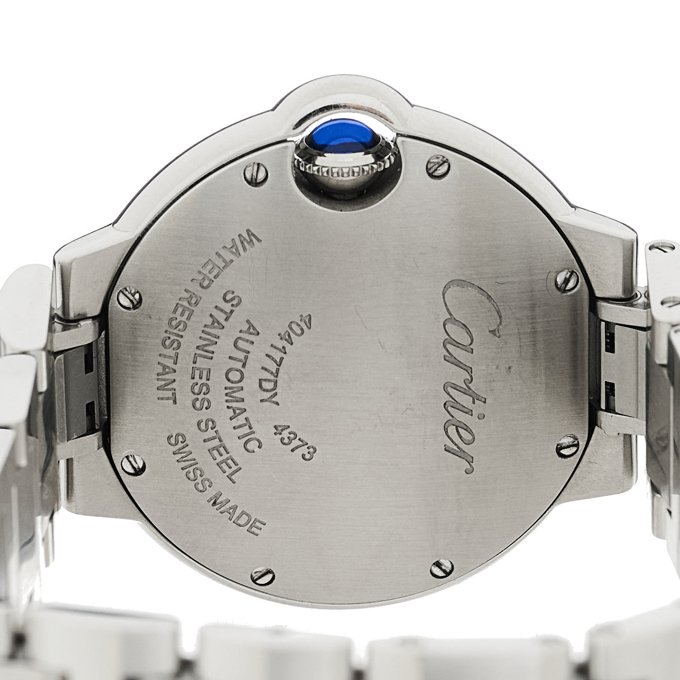 Stainless Steel Diamond Bezel 33mm Ballon Bleu De Cartier Automatic Watch Pink
