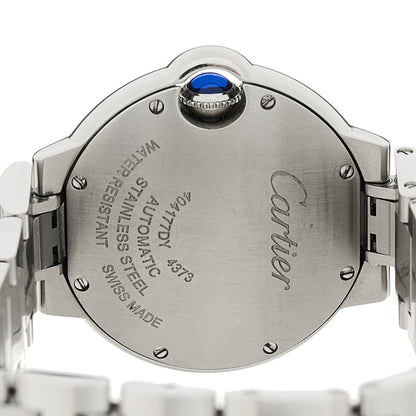 Cartier Stainless Steel Diamond Bezel 33mm Ballon Bleu De Cartier Automatic Watch Pink 4 of 4