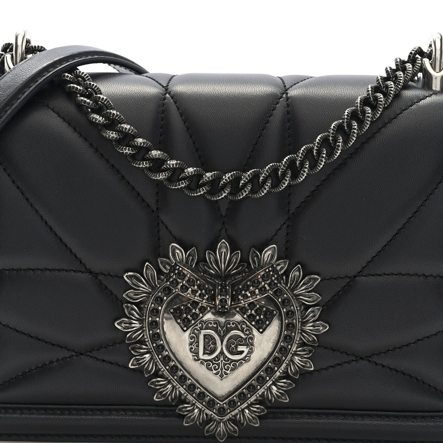 Nappa Medium Devotion Crossbody Bag Black