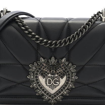 Dolce & Gabbana Nappa Medium Devotion Crossbody Bag Black 7 of 9
