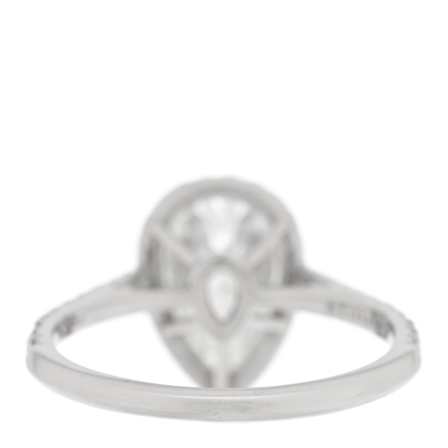 Platinum Diamond 1.50ct Soleste Pear Cut Ring 52 6