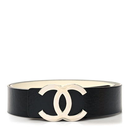 Chanel Calfskin CC Reversible Belt 95 38 Black White 1 of 6