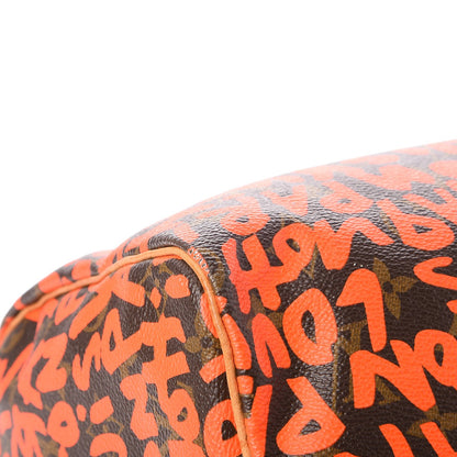 Louis Vuitton Monogram Graffiti Speedy 30 Orange 9 of 11