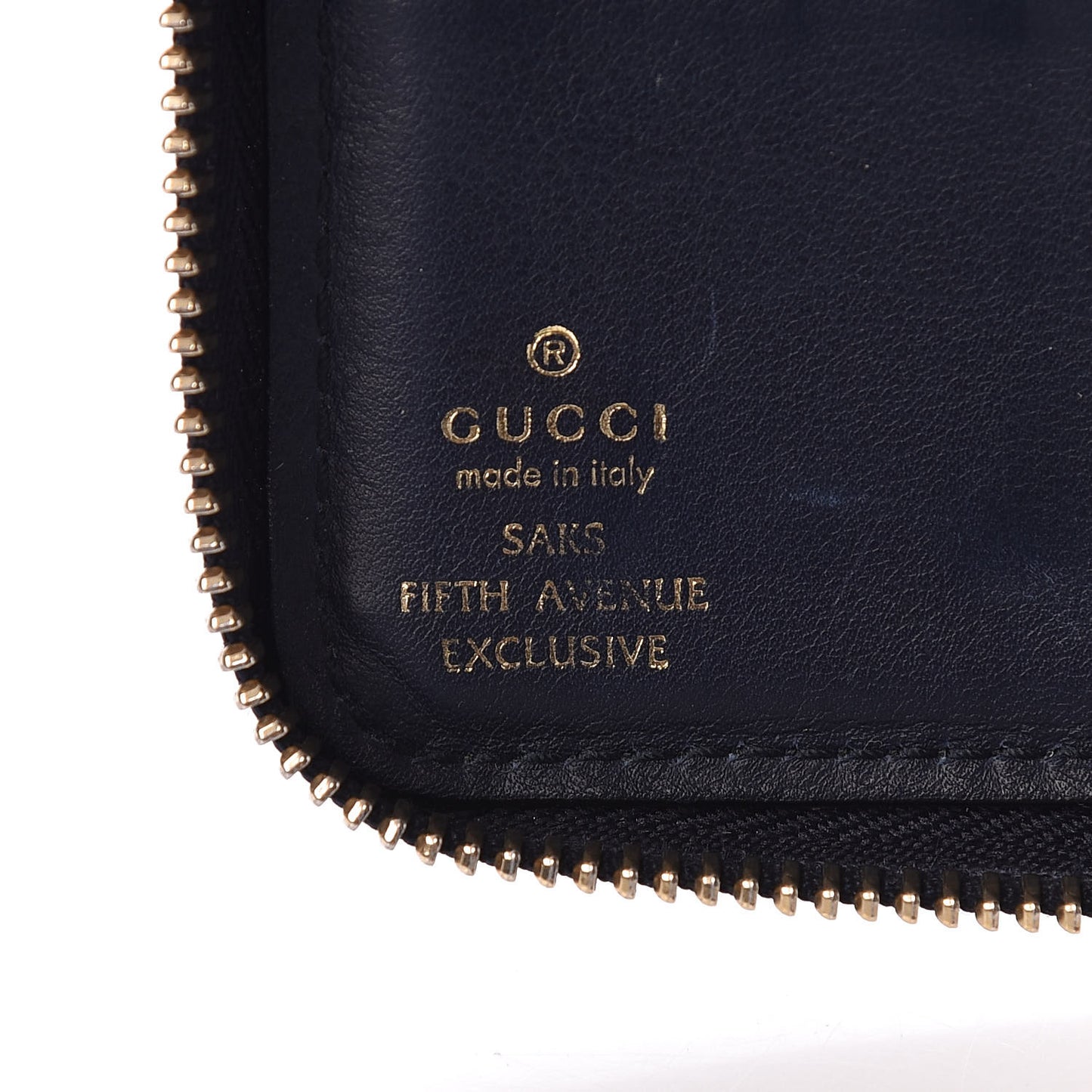 Microguccissima Large Zip Around Organizer Wallet Blue