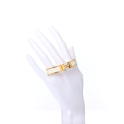 Hermes Enamel Narrow Clic Clac H Bracelet PM White 2 of 4