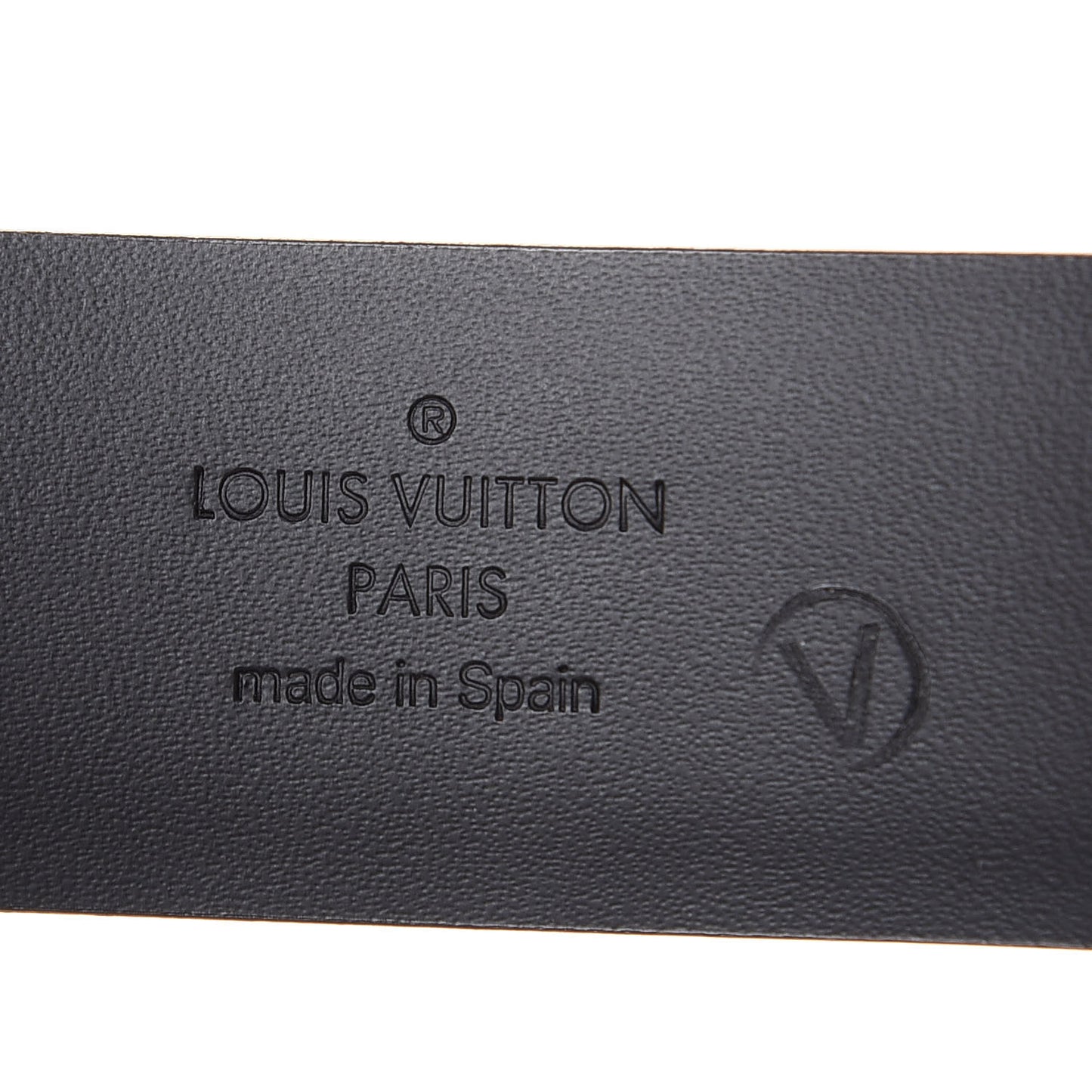 Glazed Calfskin LV Anagramme 30mm Belt 110 44 Black
