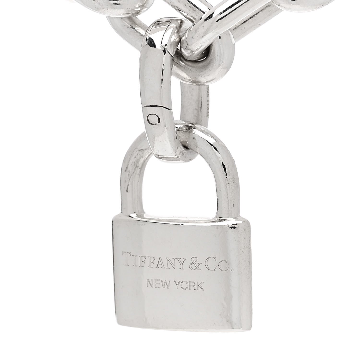 Tiffany Sterling Silver Freshwater Cultured Pearl HardWear Lock Bracelet 3 of 5