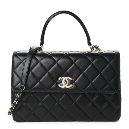 Chanel Lambskin Quilted Medium Trendy CC Flap Dual Handle Bag Black 1 of 10