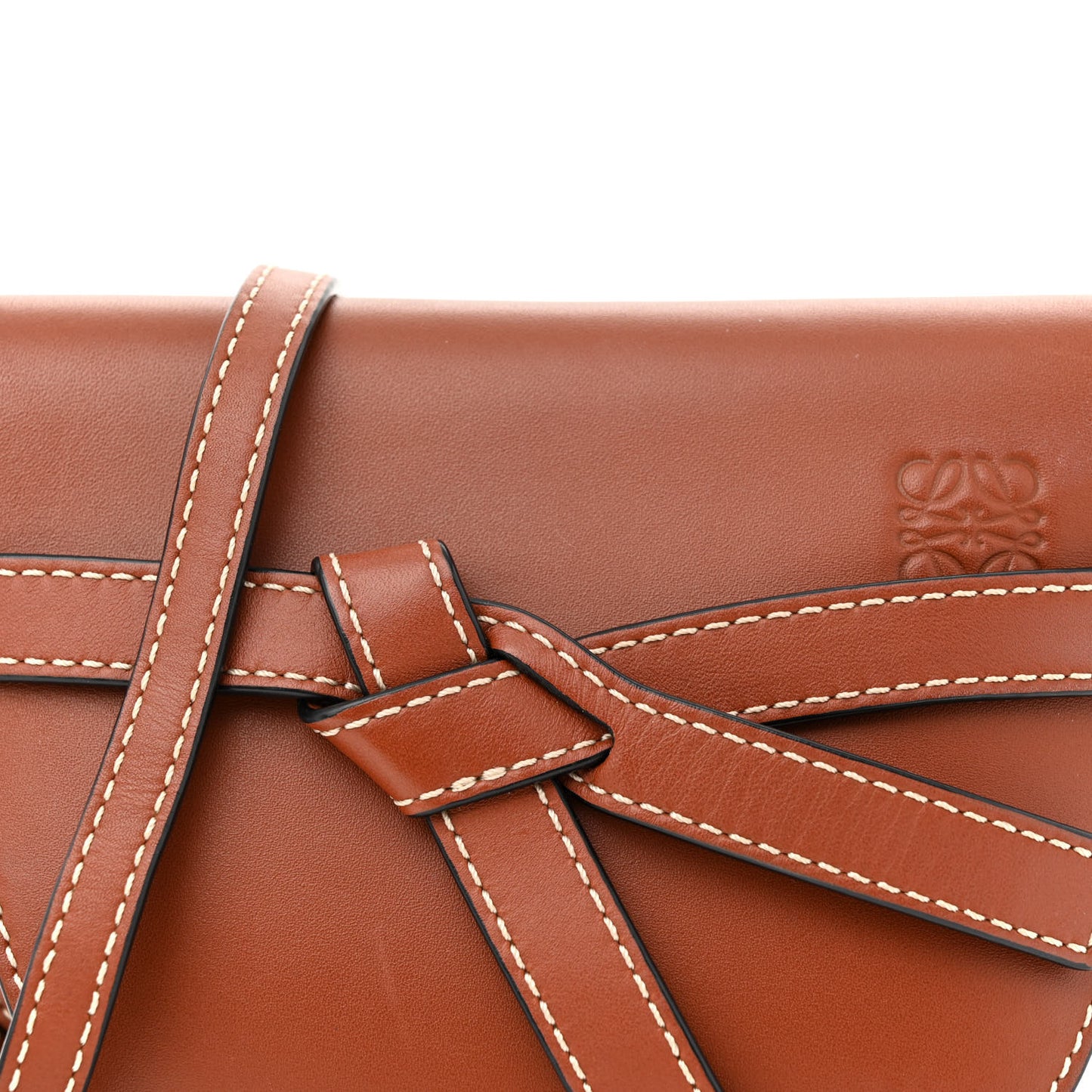Calfskin Mini Gate Crossbody Bag Rust