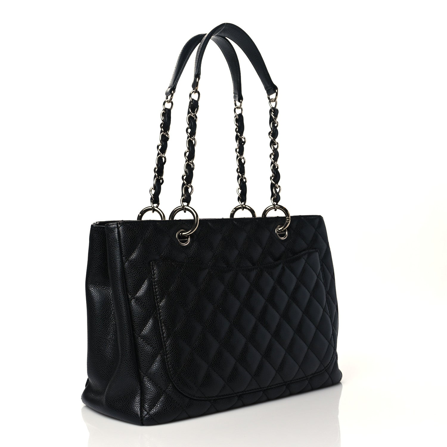 Chanel Caviar Quilted Grand Shopping Tote GST Black 3 of 10