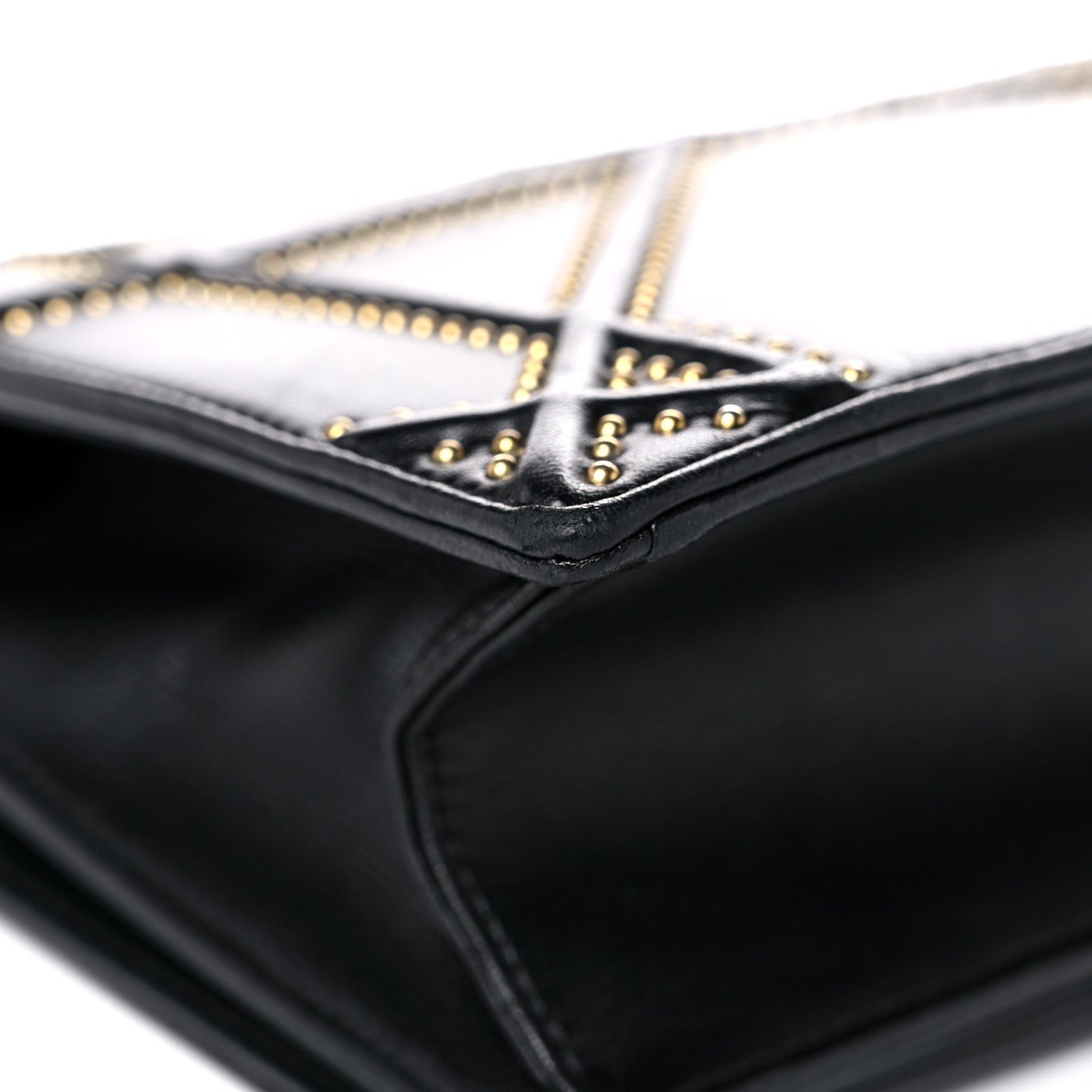 Christian Dior Lambskin Studded Medium Diorama Flap Bag Black 6 of 22