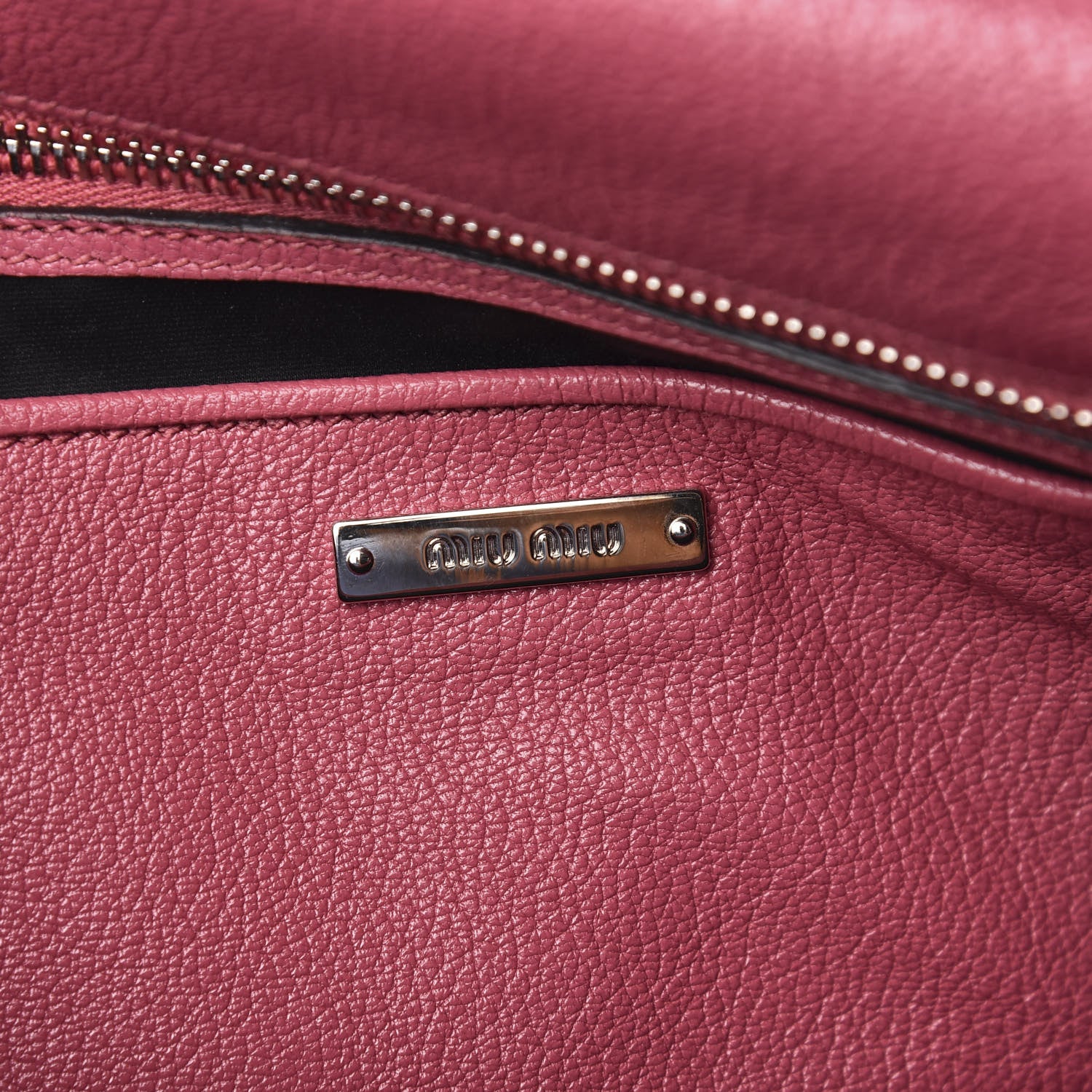 Miu Miu Goatskin Madras Shoulder Bag Peonia 6 of 9