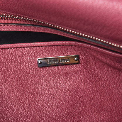 Miu Miu Goatskin Madras Shoulder Bag Peonia 6 of 9