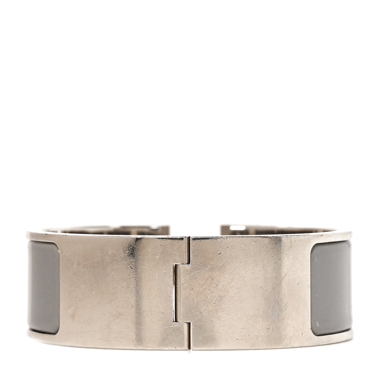 Enamel Wide Clic Clac H Bracelet GM Gris Macadam
