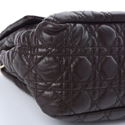 Christian Dior Lambskin Cannage Large New Lock Flap Bag Brown 5 of 10