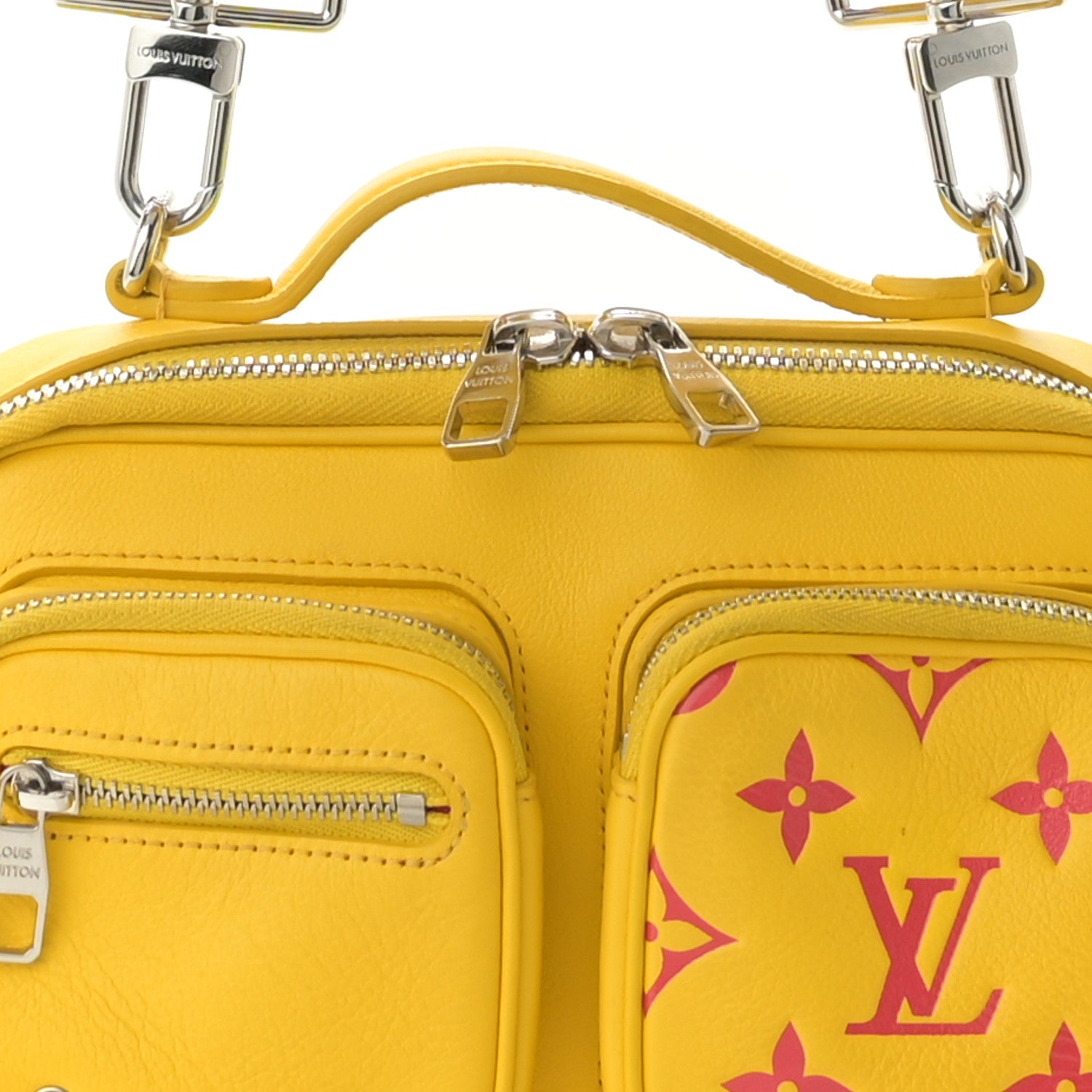 Louis Vuitton Calfskin Embossed Monogram Vuittamins Utility Crossbody Yellow 7 of 11