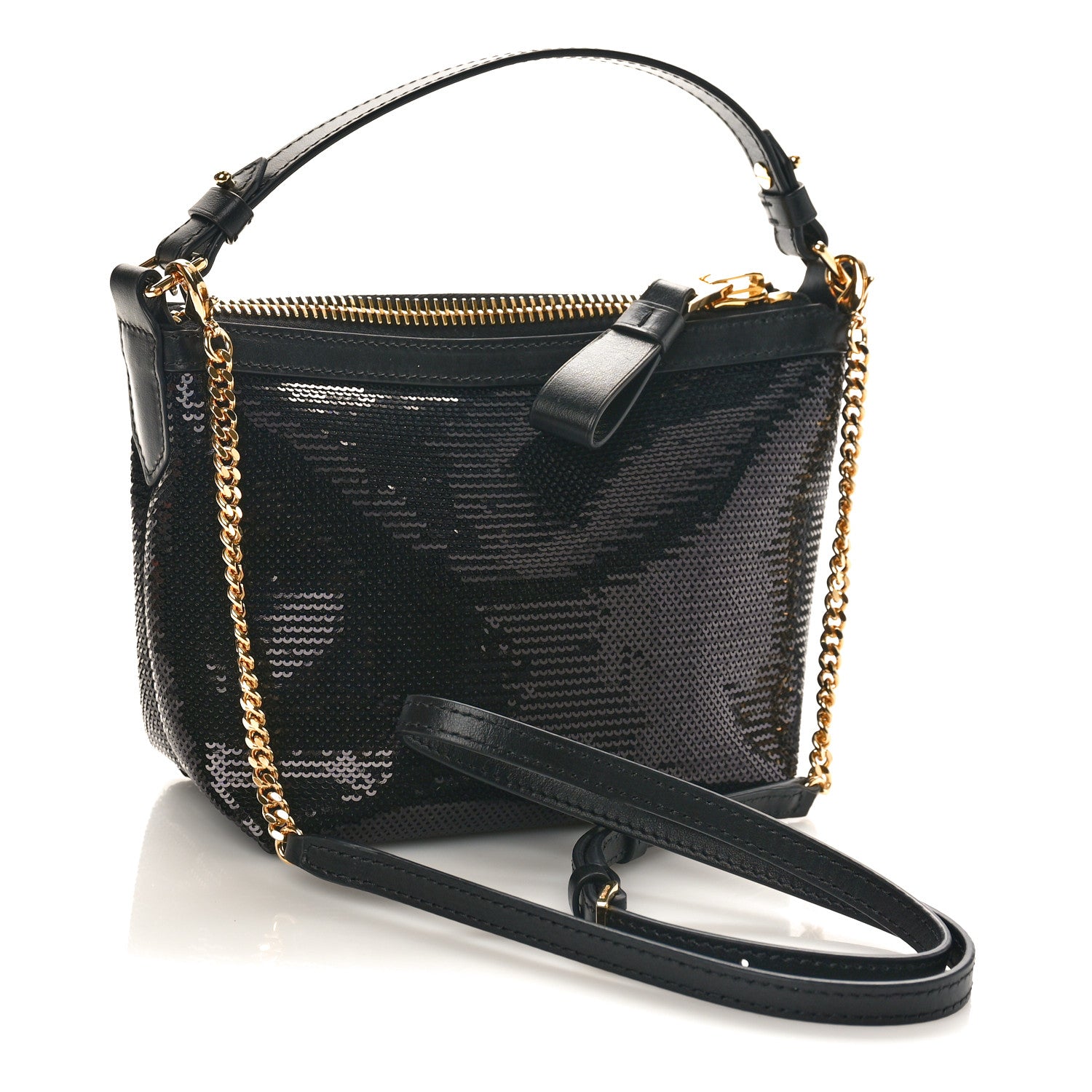 Tom Ford Sequin Small Label Pouch Black 2 of 8