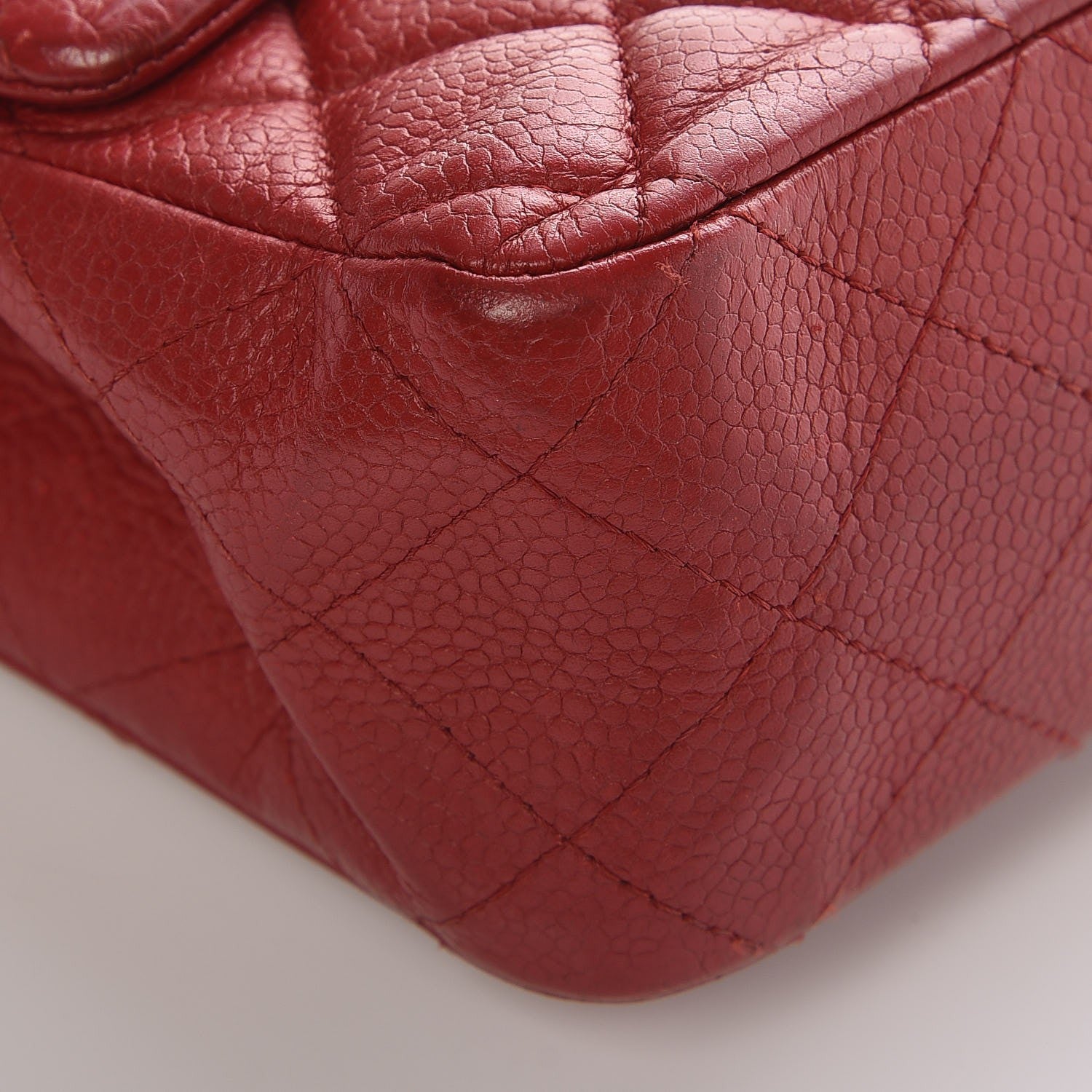 Chanel Caviar Quilted Medium Double Flap Red 12 of 17