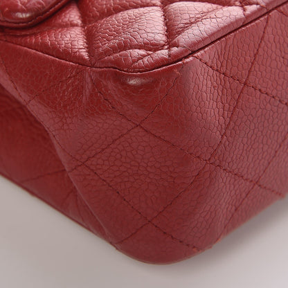 Chanel Caviar Quilted Medium Double Flap Red 12 of 17