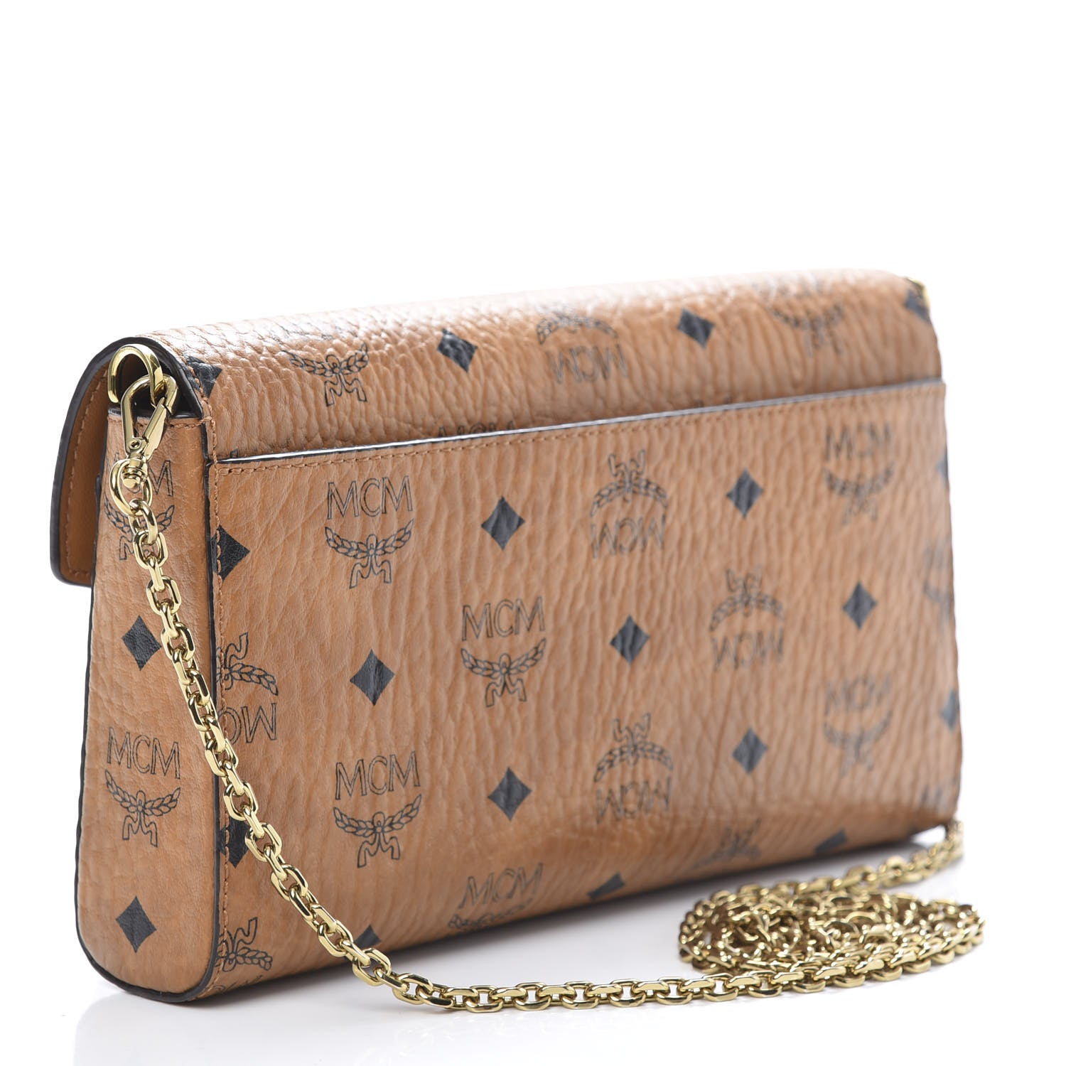 MCM Visetos Millie Wallet On Chain Cognac 3 of 10