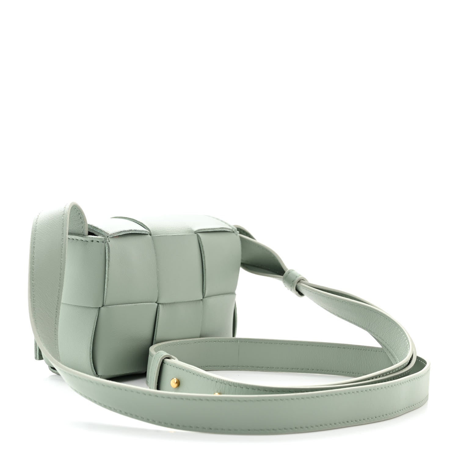 Bottega Veneta Lambskin Maxi Intrecciato Extra Mini Cassette Crossbody Bag New Sauge 3 of 9