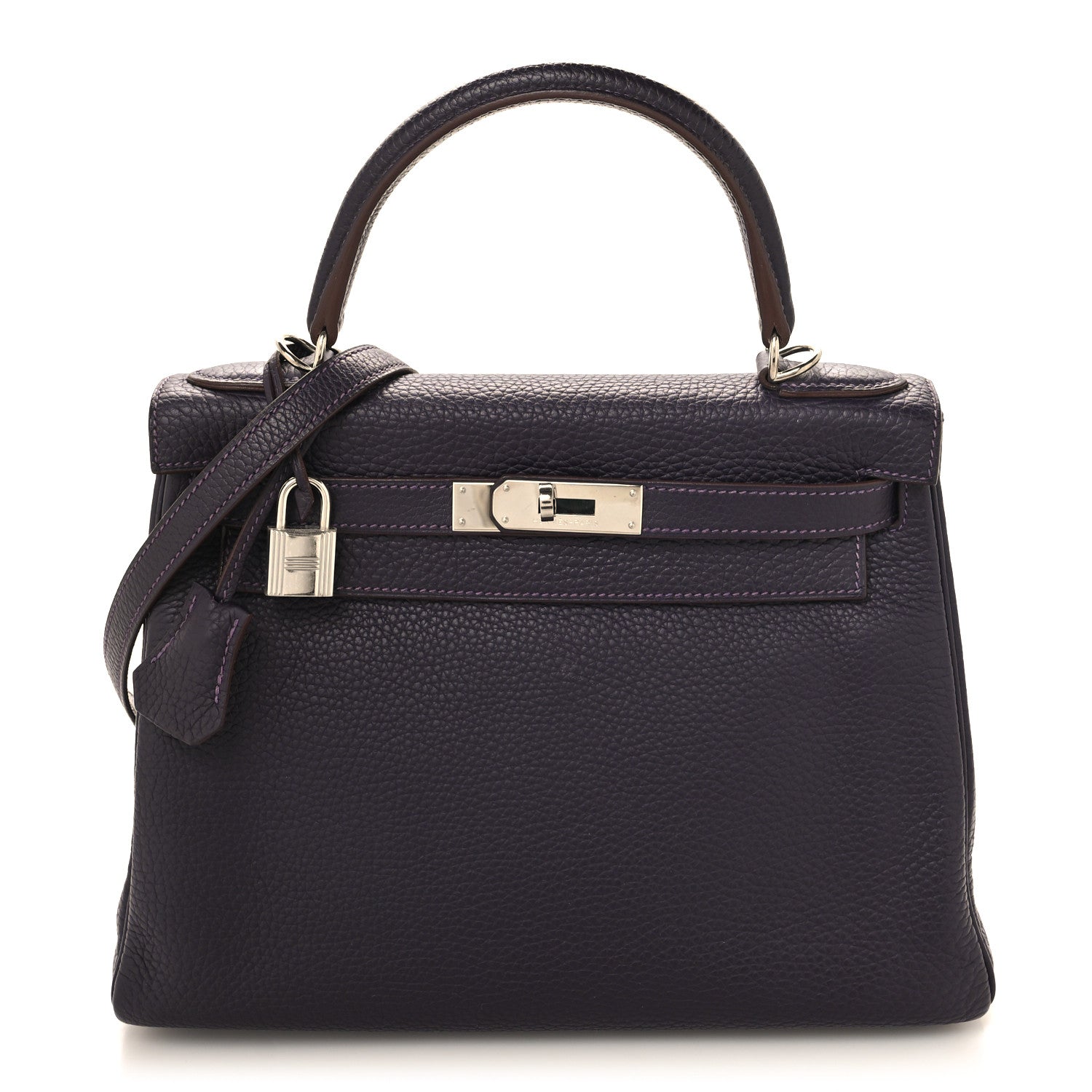 Hermes Taurillon Clemence Kelly Retourne 28 Raisin 1 of 10