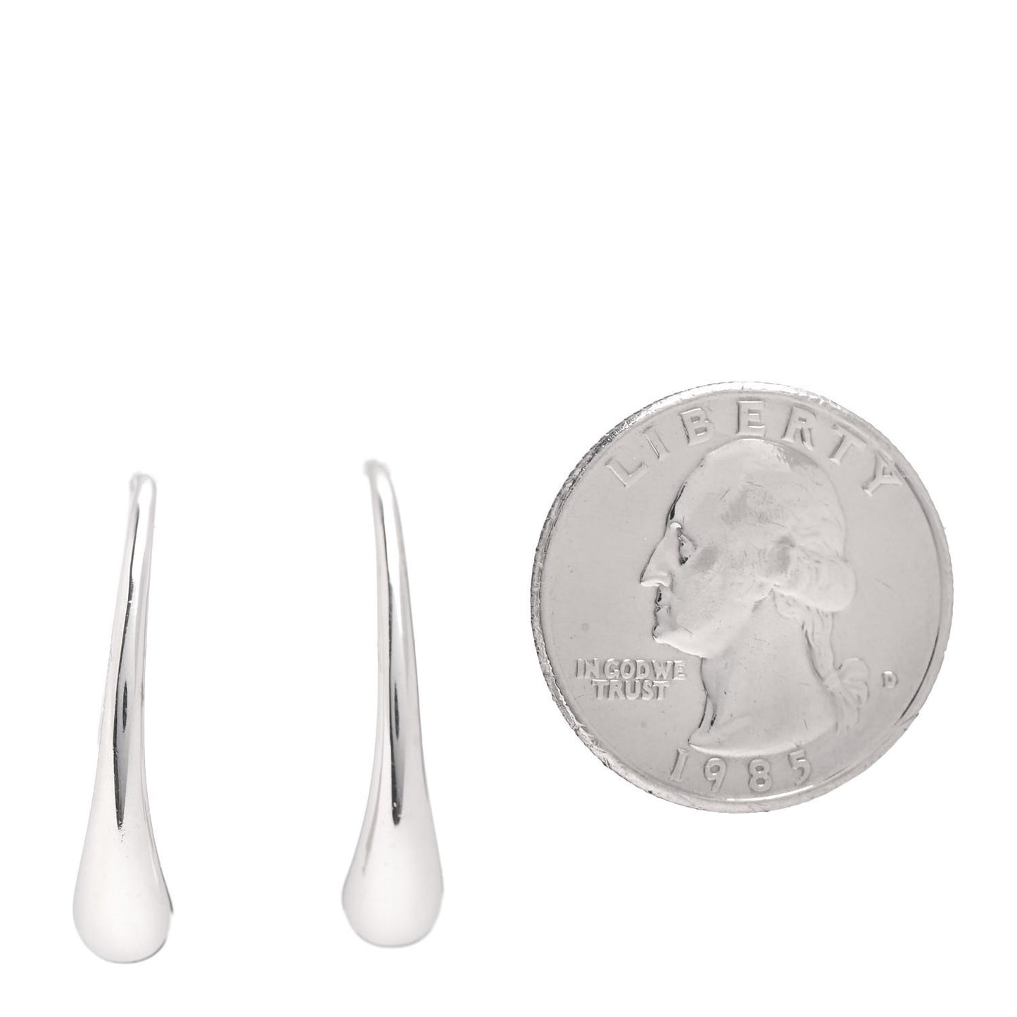 Sterling Silver Elsa Peretti Teardrop Hoop Earrings