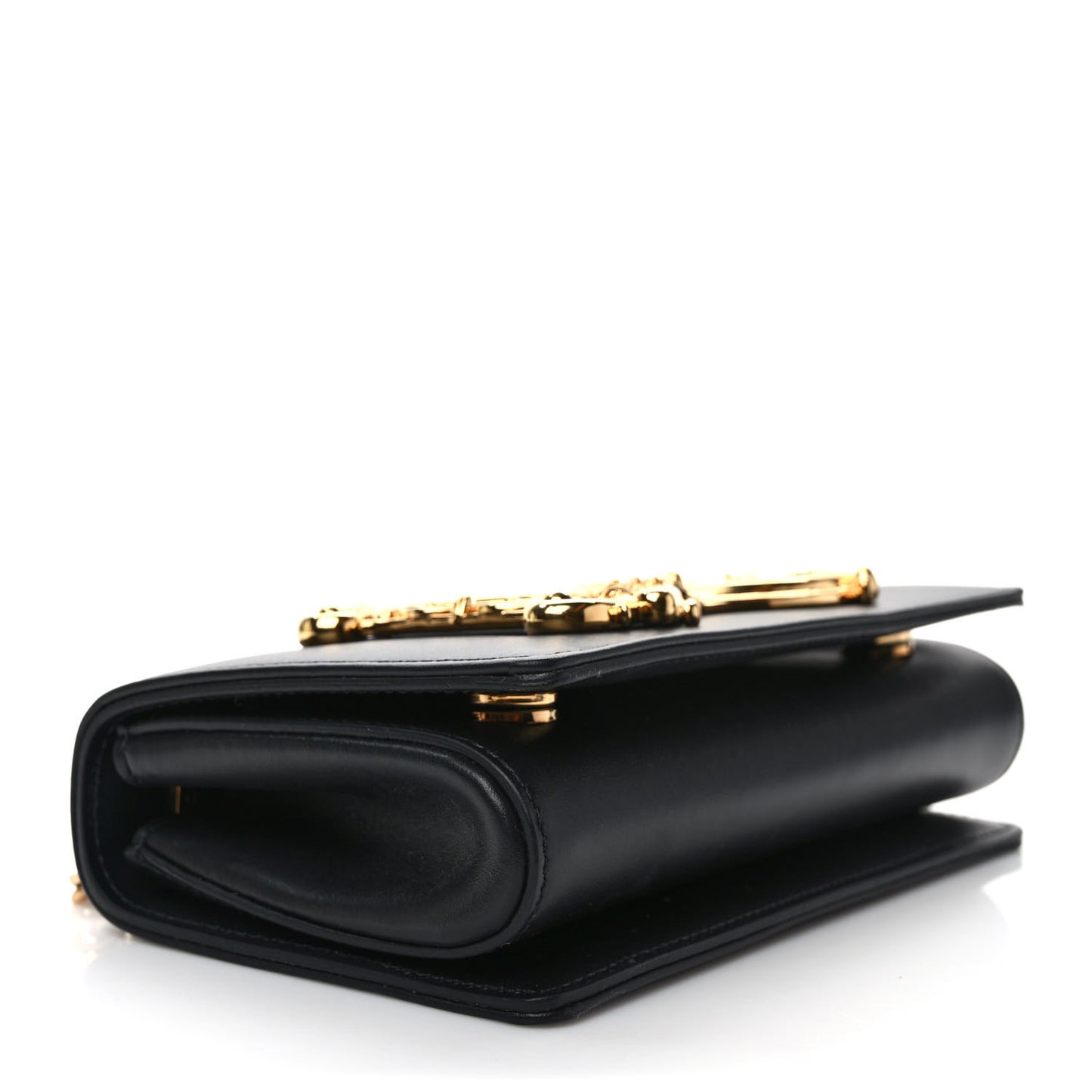 Calfskin DG Girls Phone Shoulder Bag Black