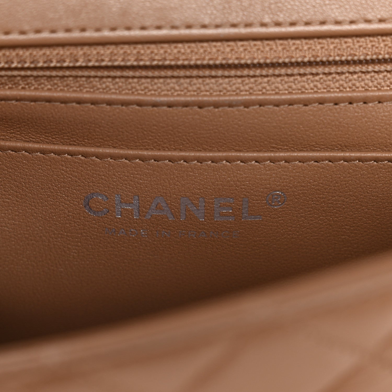Chanel Lambskin Quilted Mini Rectangular Flap Beige 6 of 10