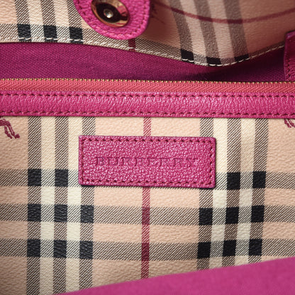 Burberry Haymarket Check Medium Canterbury Tote Bright Rhubarb Pink 7 of 13