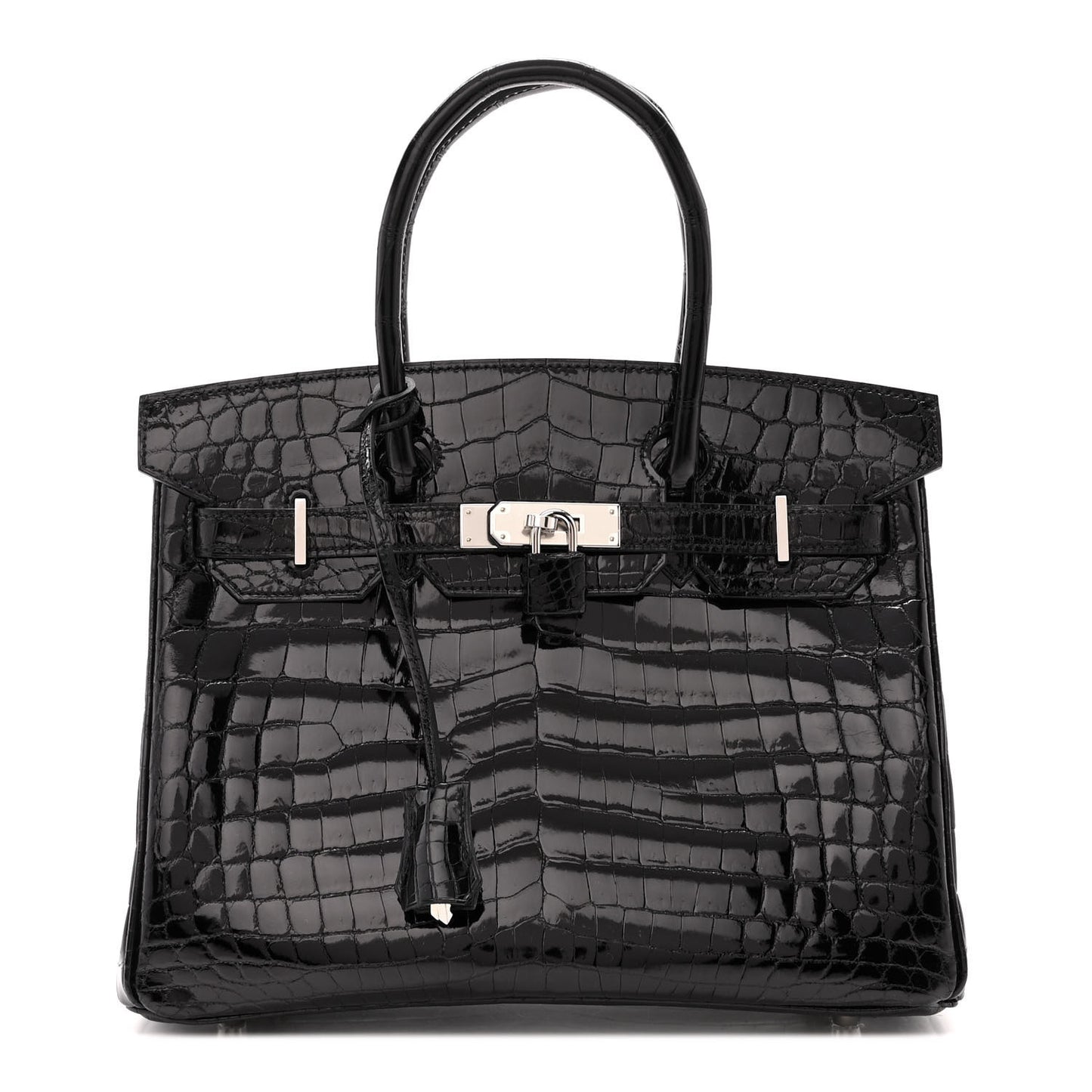 Shiny Niloticus Crocodile Birkin 30 Black