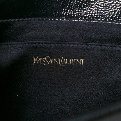 Saint Laurent Textured Patent Monogram Large Belle De Jour Clutch Black 6 of 10