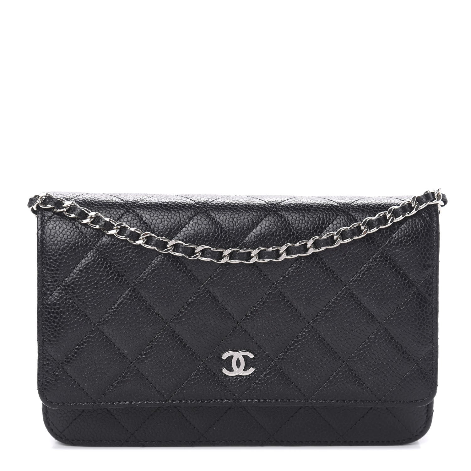 Chanel Caviar Quilted Wallet On Chain WOC Black 1 of 12