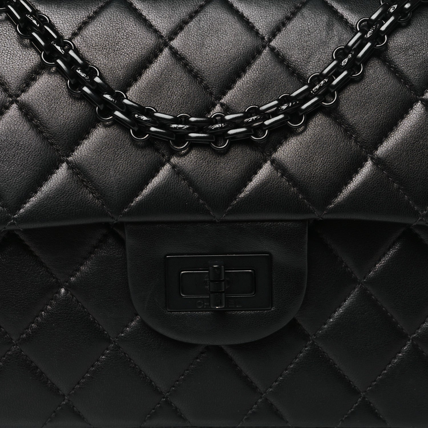 Chanel Lambskin Quilted 2.55 Reissue 225 Flap So Black 8 of 10