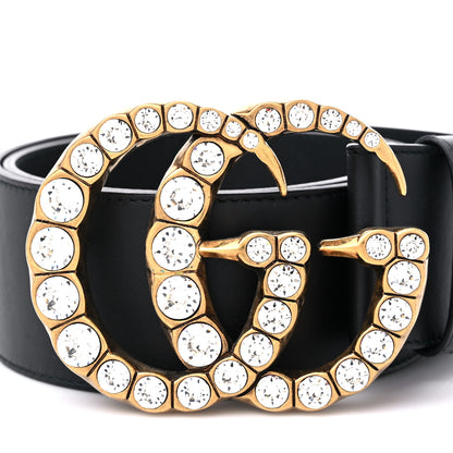 Gucci Calfskin Crystal Double G 55mm Belt 75 30 Black 5 of 5