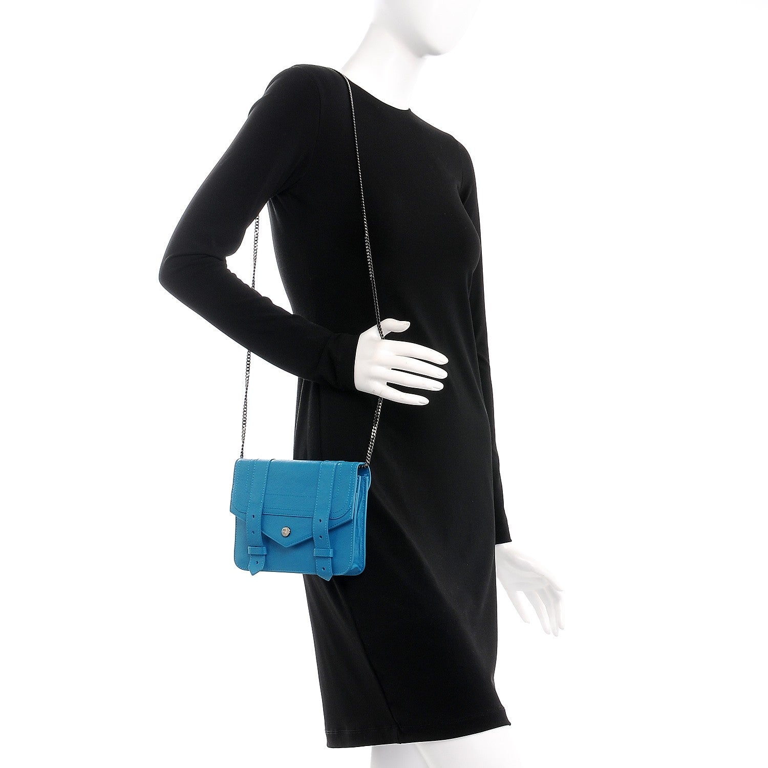Proenza Schouler Lambskin Large PS1 Chain Wallet Oahu 2 of 8