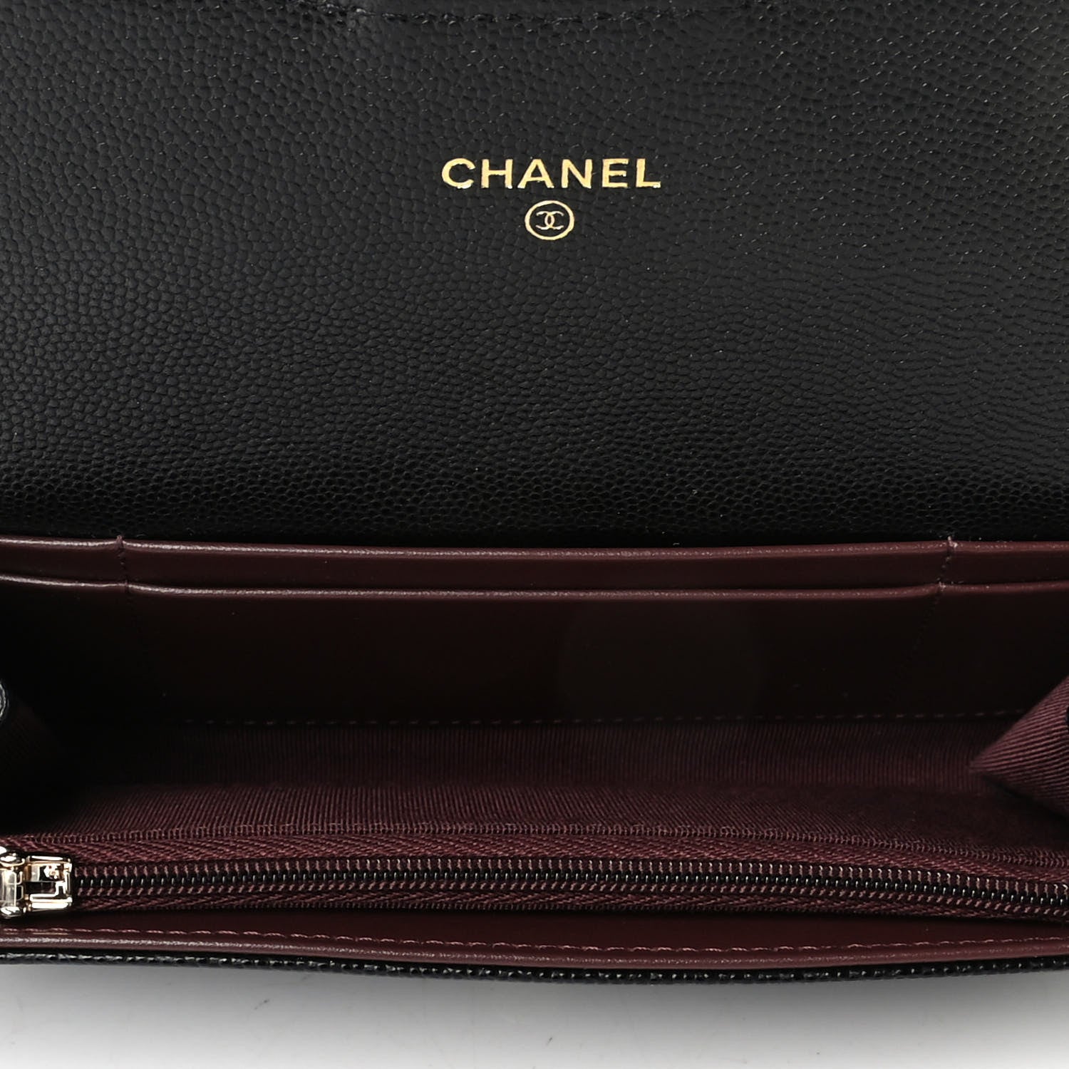 Chanel Caviar Quilted Medium Gusset Flap Wallet Black 4 of 5