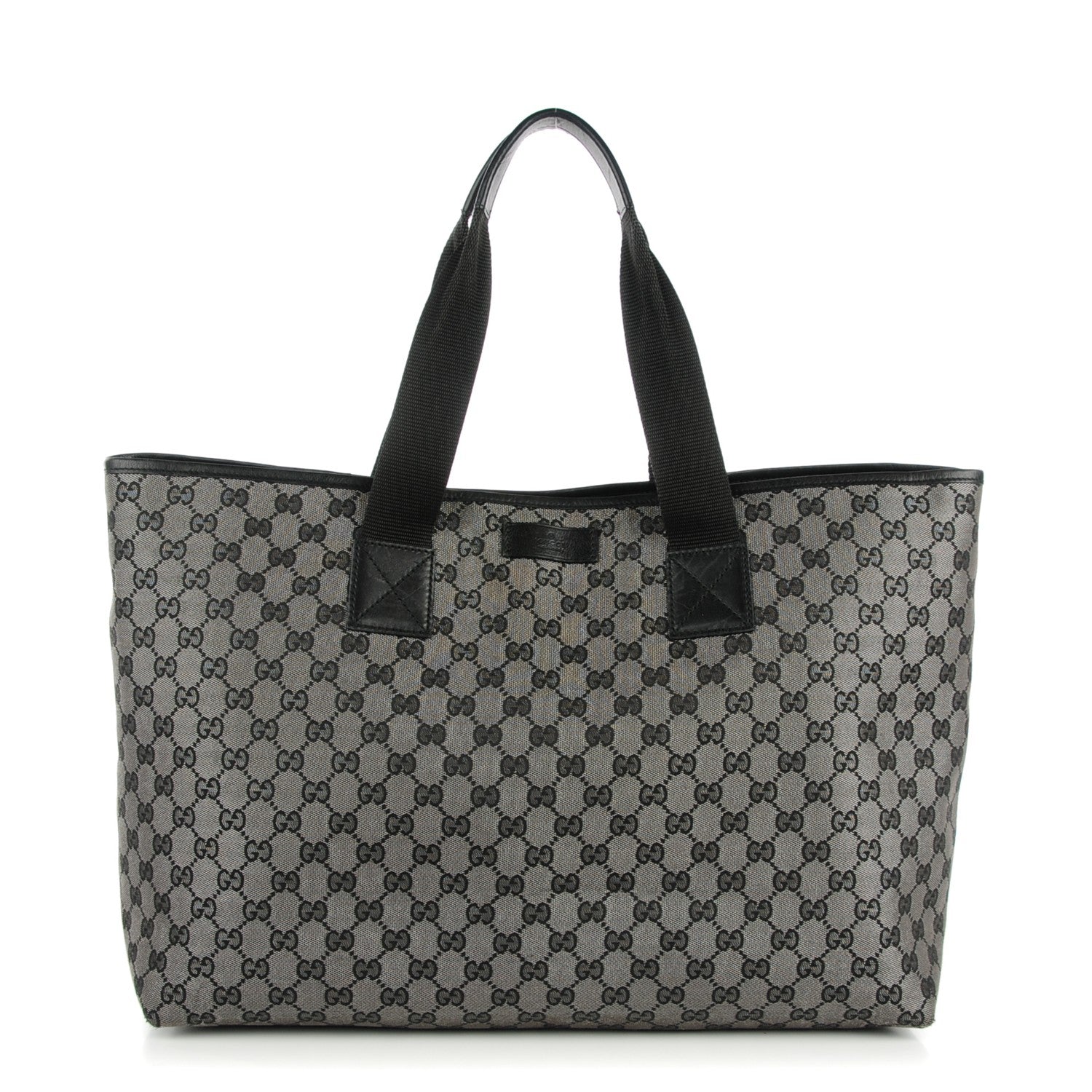 Gucci Metallic Monogram Canvas Tote Black 1 of 7