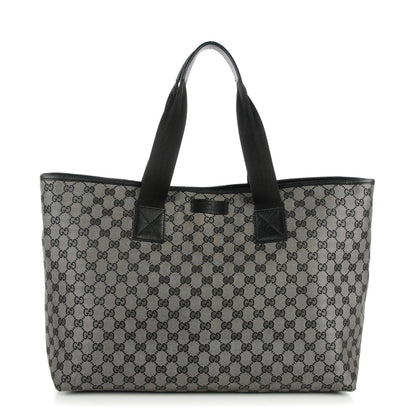 Gucci Metallic Monogram Canvas Tote Black 1 of 7
