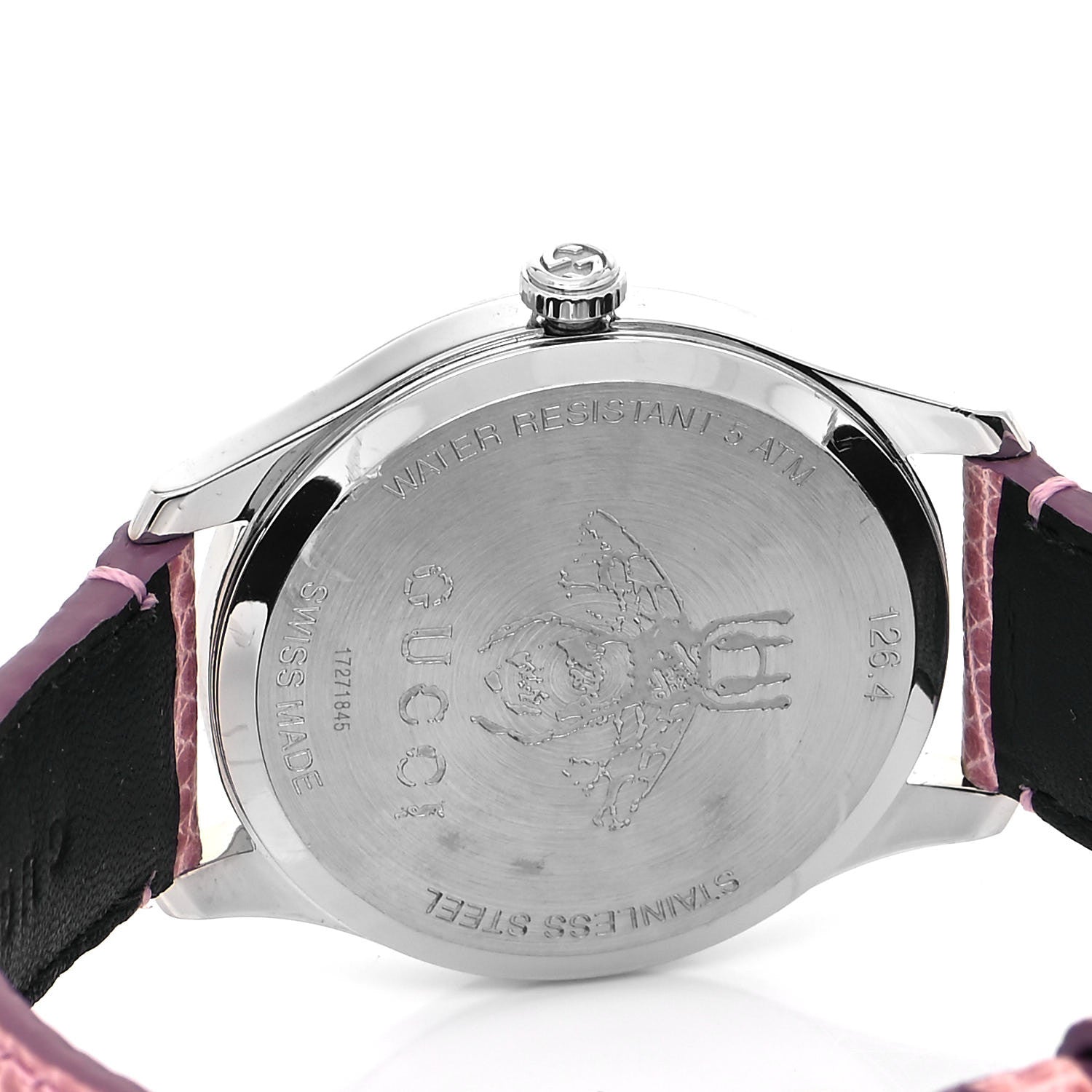 Gucci Stainless Steel Lizard 38mm G-Timeless Moonphase Star Planet Quartz Watch Black 4 of 5